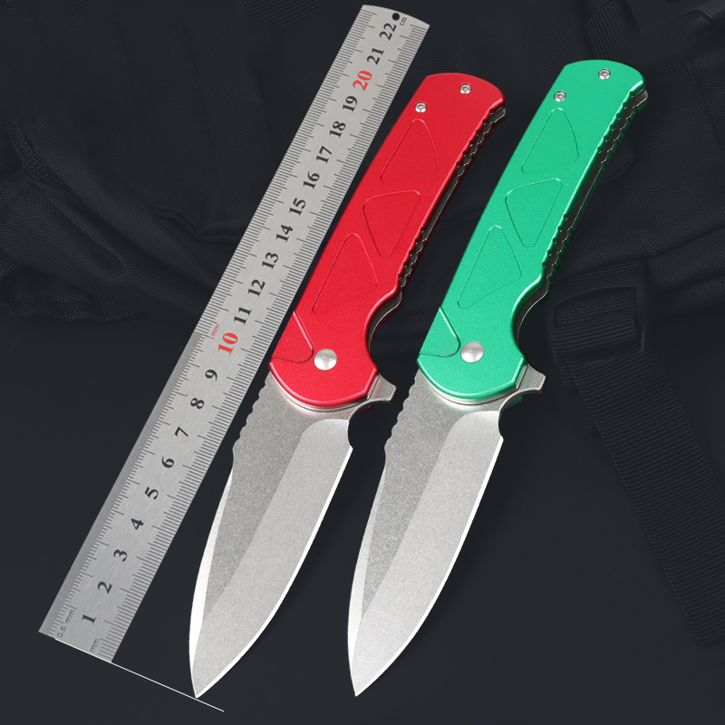 Everyday Carry (Edc) Knife - 7CR13ステンレス鋼製折りたたみナイフ、アルミスチール製ハンドル、日常携帯（EDC）およびアウトドアキャンプ用