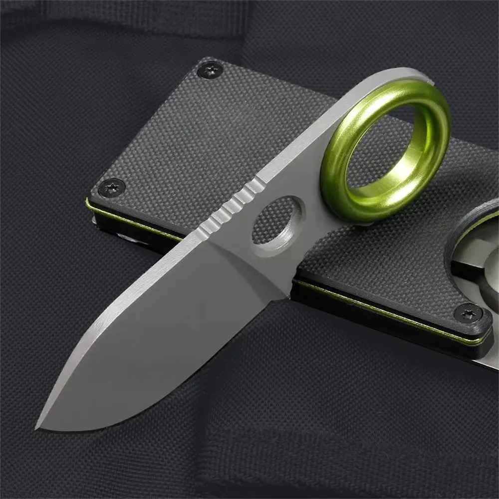 Edc Carry Fixed Blade - ミニリング固定刃ナイフ ステンレス鋼ポケットナイフ 屋外や日常持ち運び用の携帯ツール EDCナイフ
