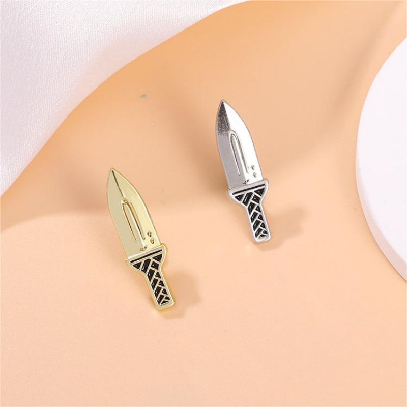 Edc Everyday Carry Knives - ナイフ小剣ダガーエナメルブローチクリエイティブ合金ラペルピンバッジバックパック衣類帽子アクセサリー