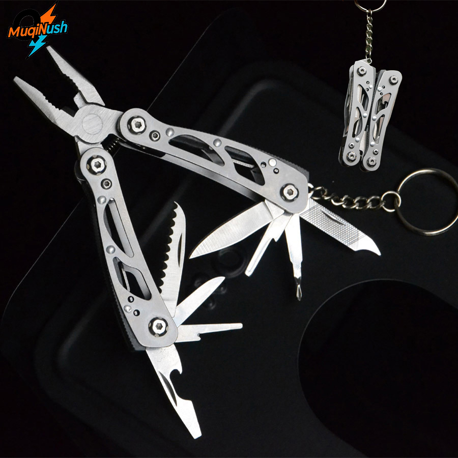 Edc Carry Pliers - MuqiNush 12 in 1 ミニキーホルダーマルチツールプライヤー ステンレス鋼