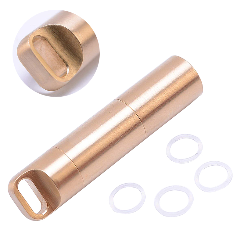 Pill Fob Capsule - 防水真ちゅう製収納容器,気密ドライボックス,ピルカプセル,医薬品,緊急用