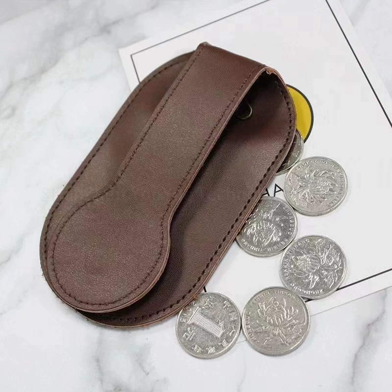 Leather Edc. Carry Pouch - 女性用折りたたみ式EDCコインパース、ウエストキャリーポーチ、ジッパー付き収納バッグ、通勤やアウトドア旅行に最適