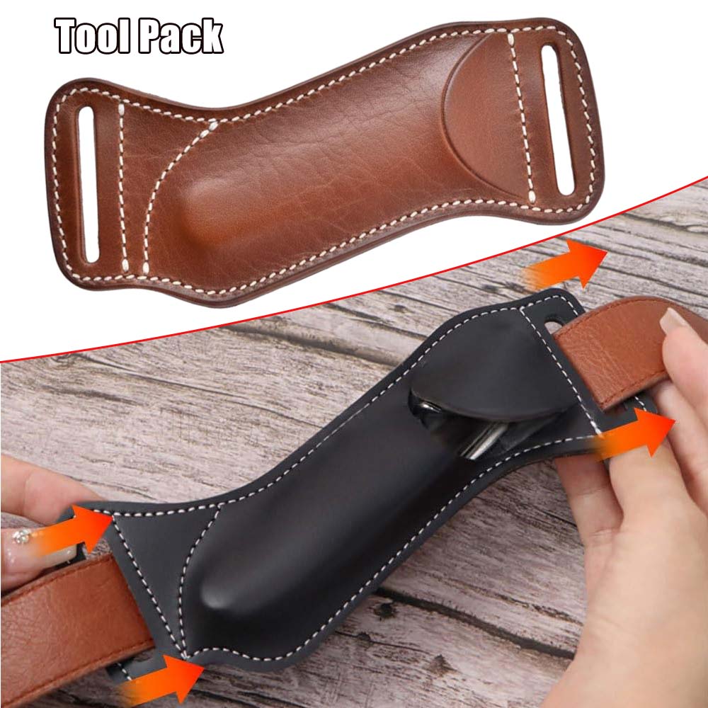 Leather Edc. Carry Pouch - タクティカルツールポーチEDC折りたたみナイフシースウエストハンギング5インチナイフホルスター、アウトドアギアベルトキャリーヘビーデューティーパック用