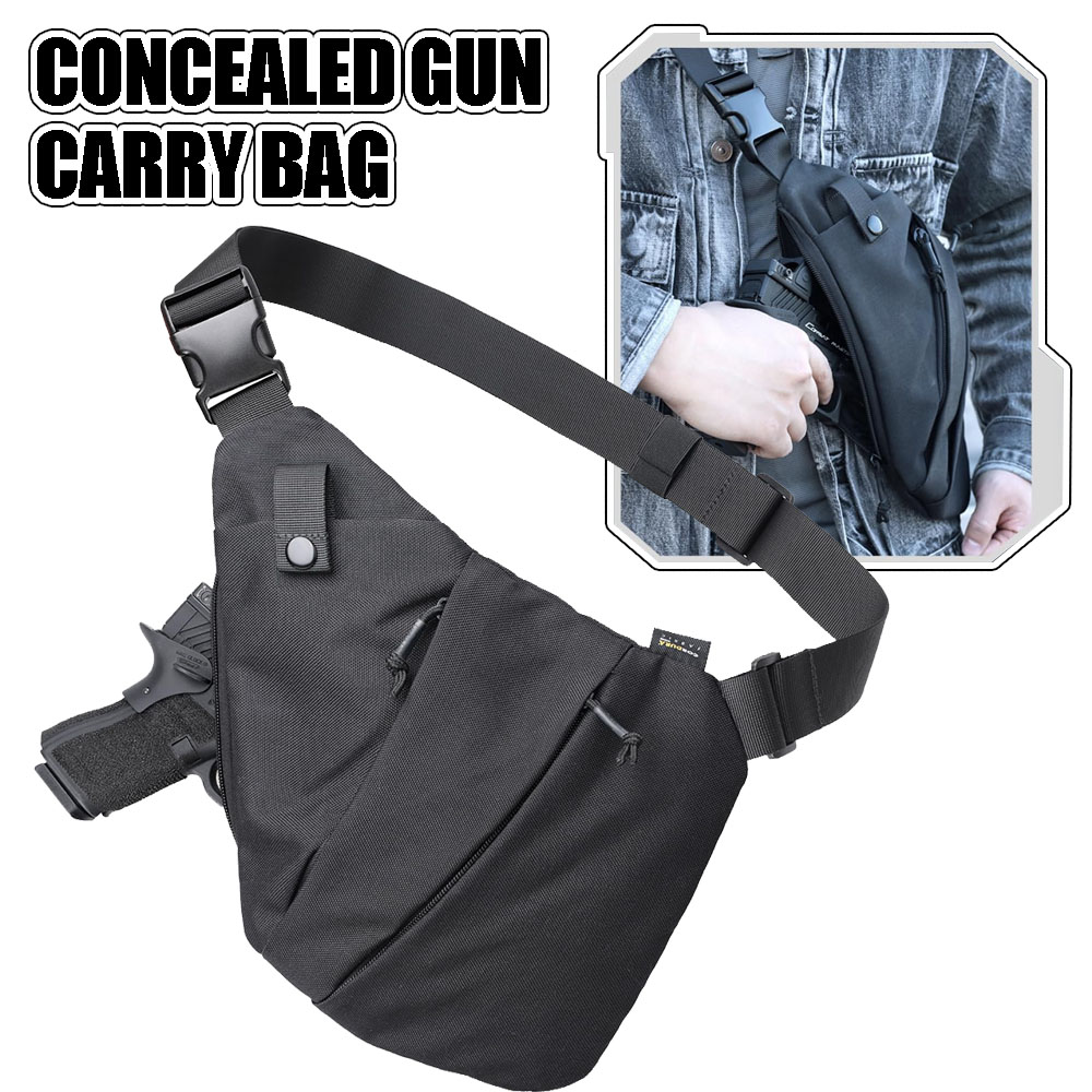 Edc Concealed Carry Sling Bag - 隠し戦術ピストルバッグ,メンズクロスボディバッグ,ピストルケース,盗難防止EDCバッグ