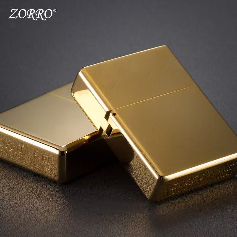 Lighter Insert Zippo - ZORRO オリジナル 912/912S/915S 高耐久真鍮厚いガソリンライター、コレクション趣味、クリエイティブホリデーギフト、喫煙アクセサリー