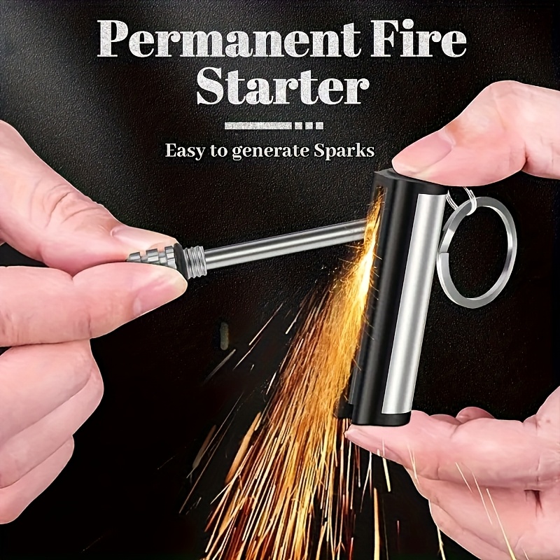 Ferro Rod Striker - 1-50パックマッチライター、フリントメタルマッチライター、アウトドアキャンプ用ポータブル緊急サバイバルライター、1万回点火可能