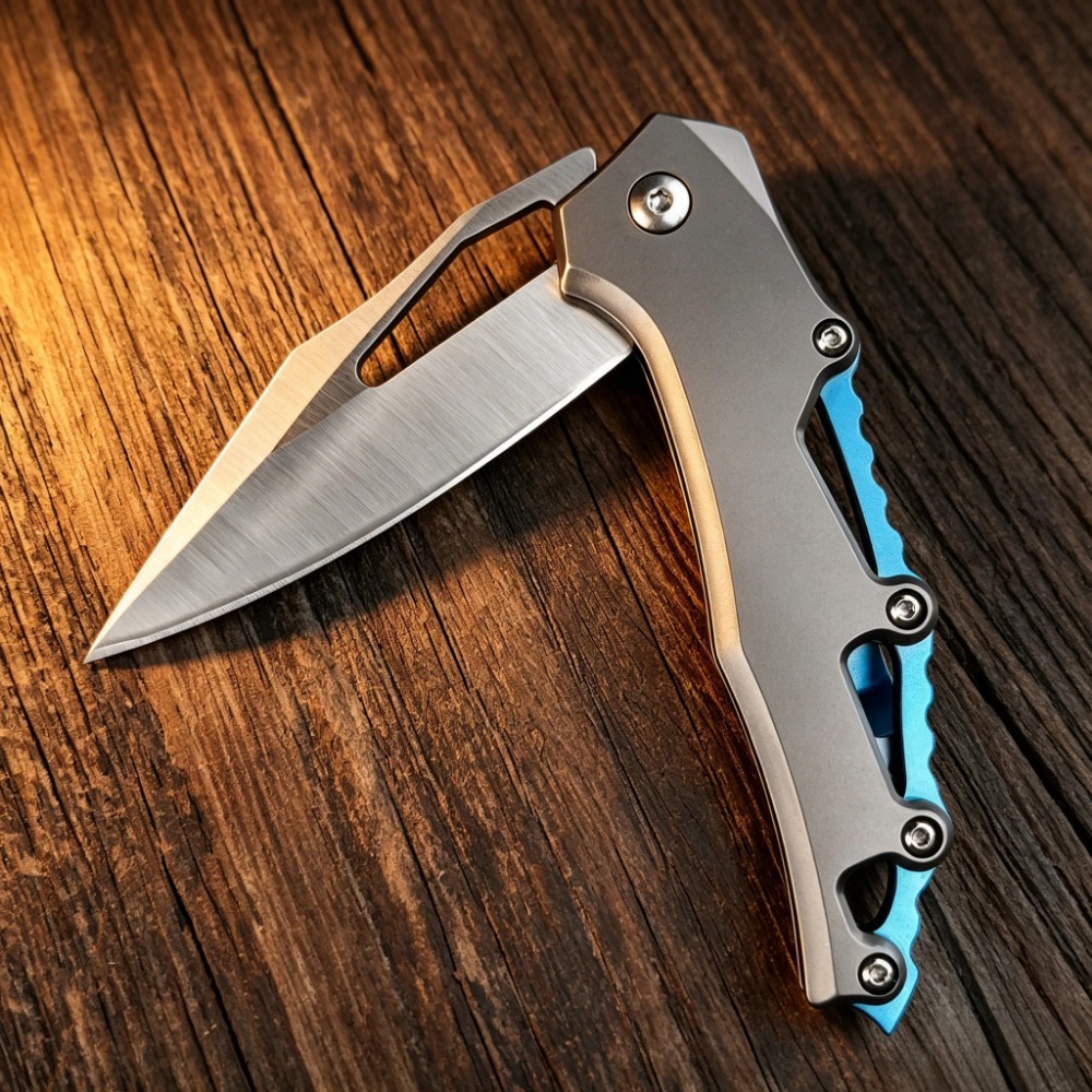 Everyday Carry (Edc) Knife - コンパクトなEDC折りたたみナイフ、D2鋼の刃、T6アルミニウムハンドル – キャンプ、ハイキング、日常持ち運びに最適 – 男性への理想的なギフト