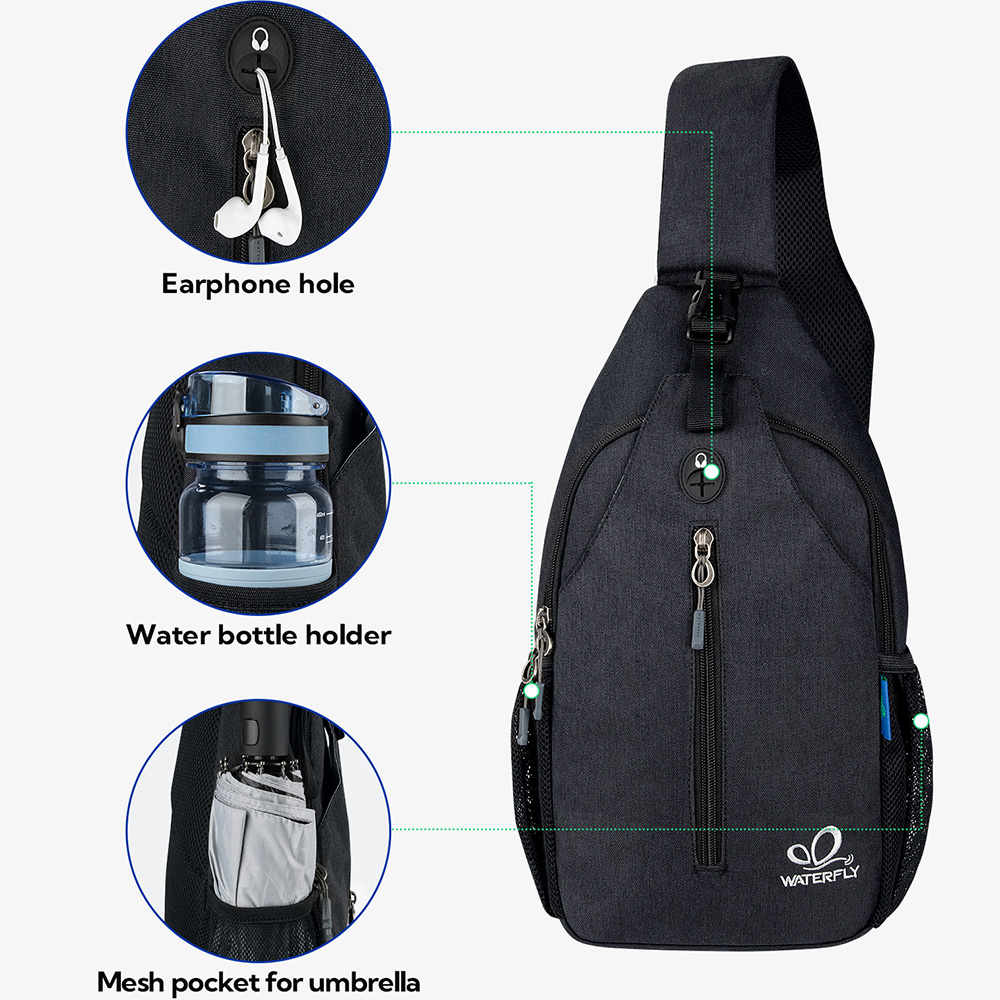 ウォーターフライ-男性と女性のためのクロスボディスリングバッ - Edc Carry Bag のレビューと価格