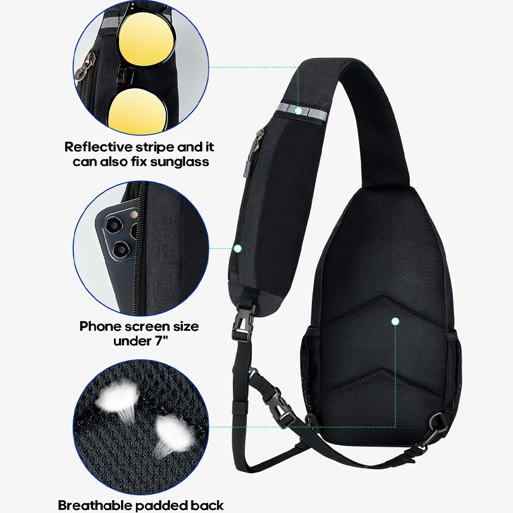 ウォーターフライ-男性と女性のためのクロスボディスリングバッ - Edc Carry Bag のレビューと価格