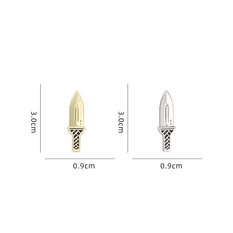 ナイフ小剣ダガーエナメルブローチクリエイティブ合金ラペルピン - Edc Everyday Carry Knives のレビューと価格