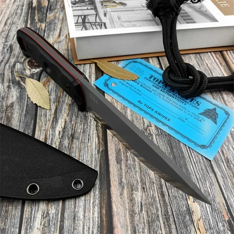 ポータブル D2 鋼固定刃アウトドアサバイバルナイフナイロン - Edc Carry Fixed Blade のレビューと価格