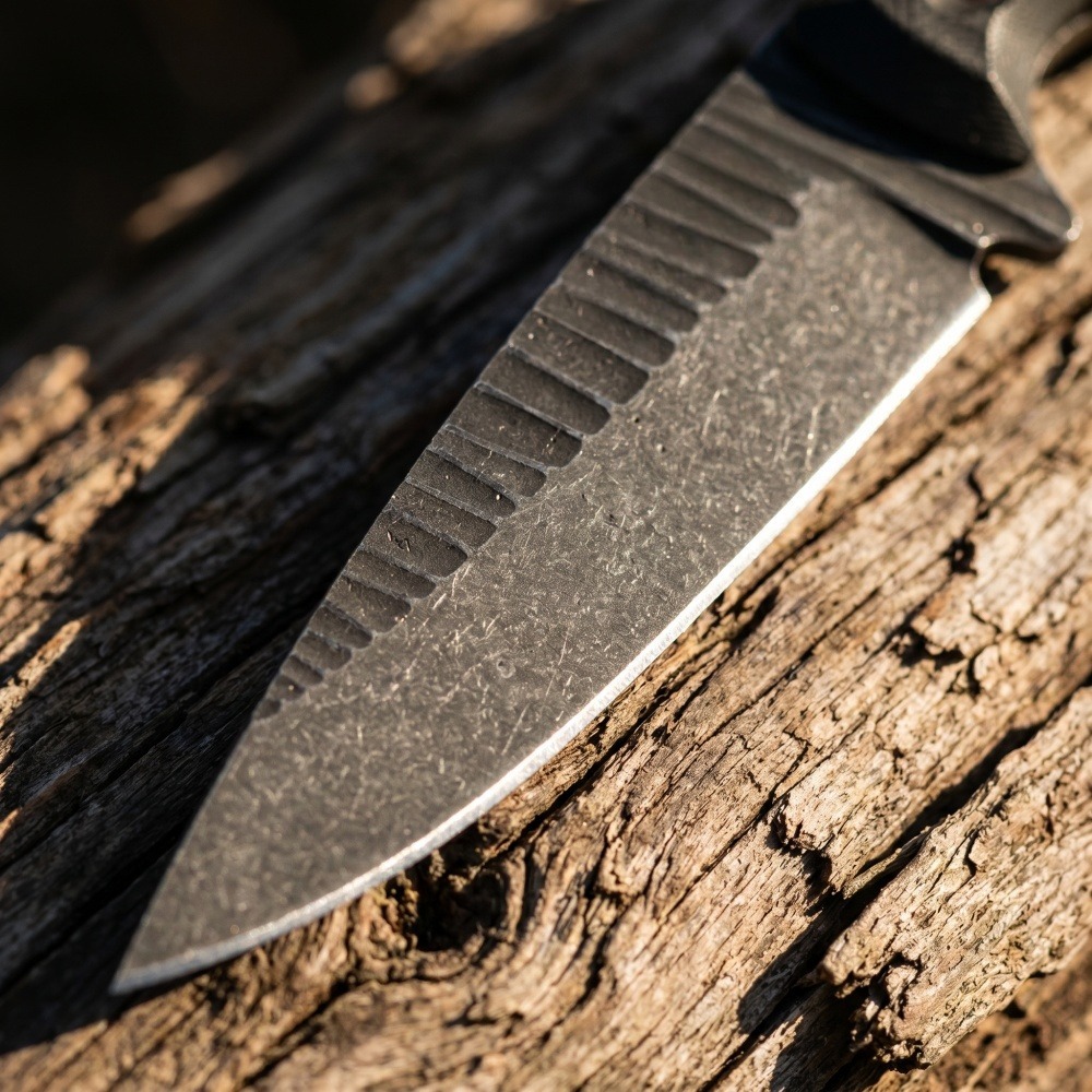 フルタングブッシュクラフトナイフ D2ブレード 滑り止めG1 - Edc Carry Fixed Blade のレビューと価格