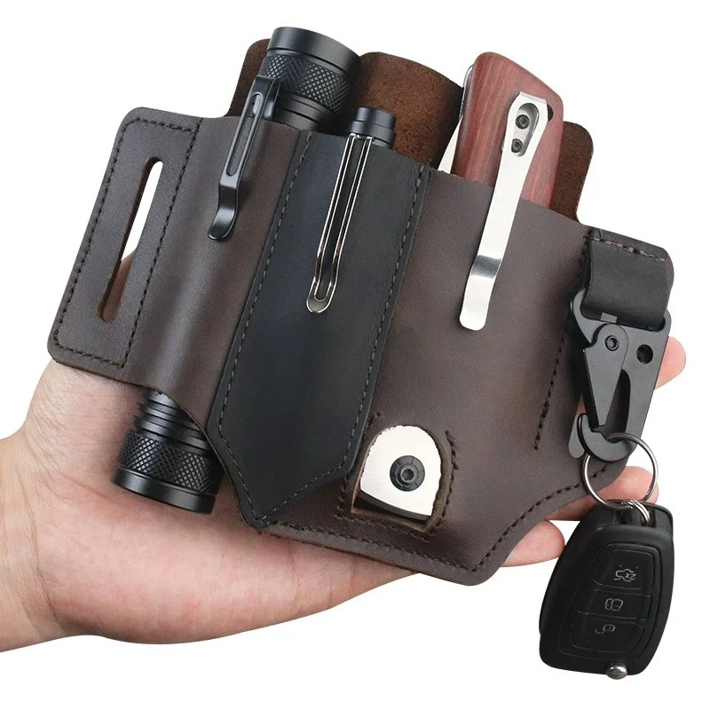 牛革ウエストハンガーポータブル戦術 EDC ツールホルダー屋 - Leather Edc. Carry Pouch のレビューと価格