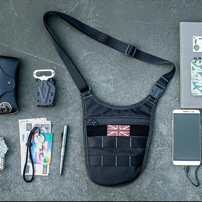 脇の下の戦術的なショルダーバッグ財布エージェント男性隠しモー - Edc Carry Box のレビューと価格