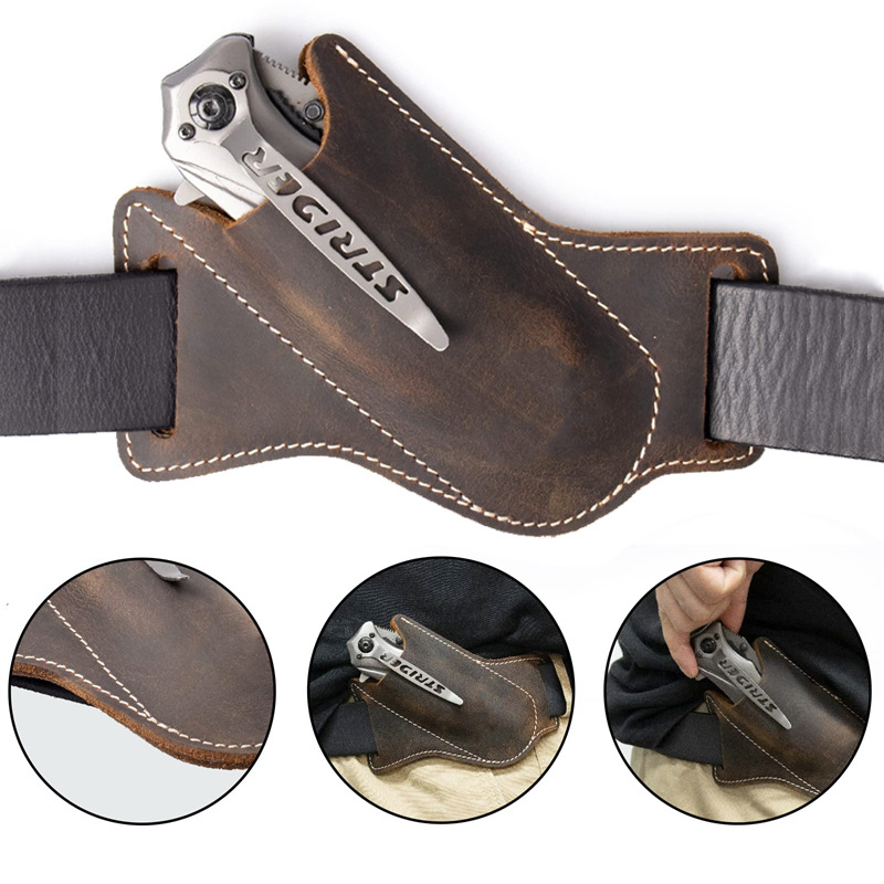 1PC レザーナイフシース折りたたみナイフキャリアサバイバル - Edc Everyday Carry Knives のレビューと価格