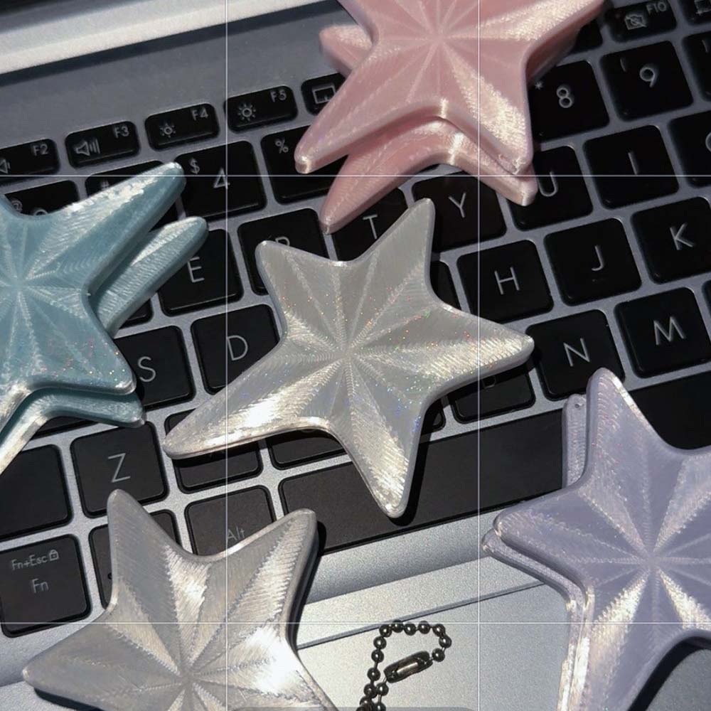 3Dスターケーブルワインダー – Y2Kキュートイヤホンワイ - Cable Winder Keychain のレビューと価格
