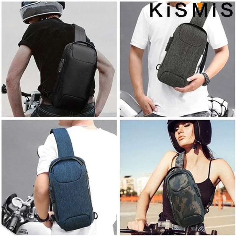 メンズクロスボディバッグ防水盗難防止USB充電ポートトラベル - Edc Carry Bag のレビューと価格