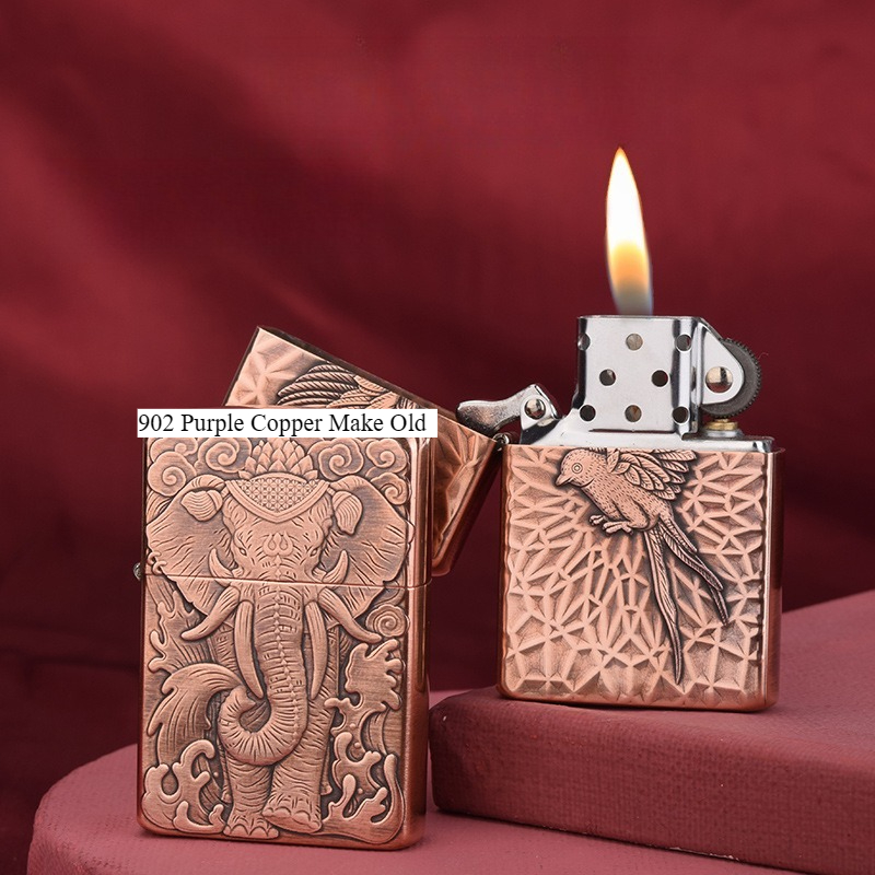 ゾロ902 パープルカッパー ハンドメイド 高級3Dレリーフ - Lighter Insert Zippo のレビューと価格