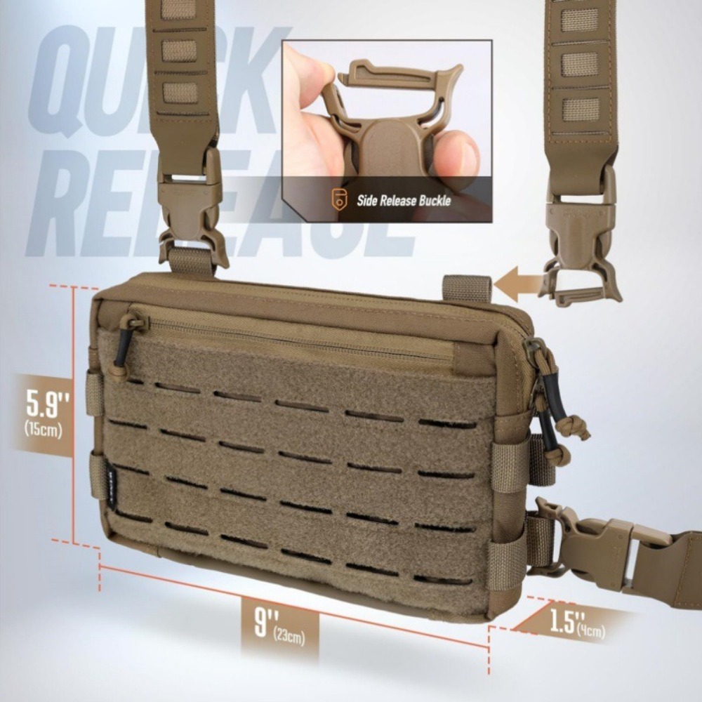 ファッション 1000D ナイロン男性チェストバッグ反射スト - Edc Carry Bag のレビューと価格