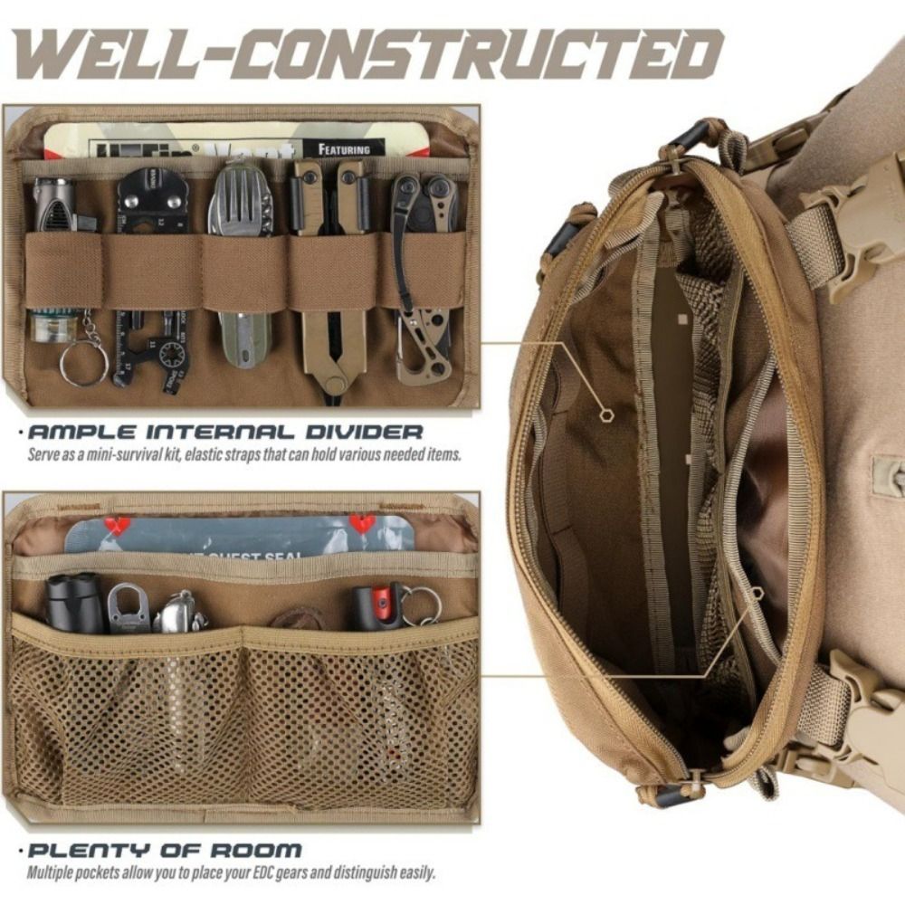 ファッション 1000D ナイロン男性チェストバッグ反射スト - Edc Carry Bag のレビューと価格