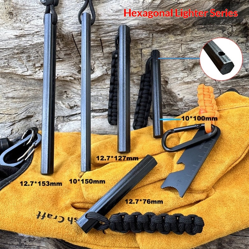 新しい防風ファイヤースターター、ポータブル防水緊急ファイヤー - Ferro Rod Striker のレビューと価格