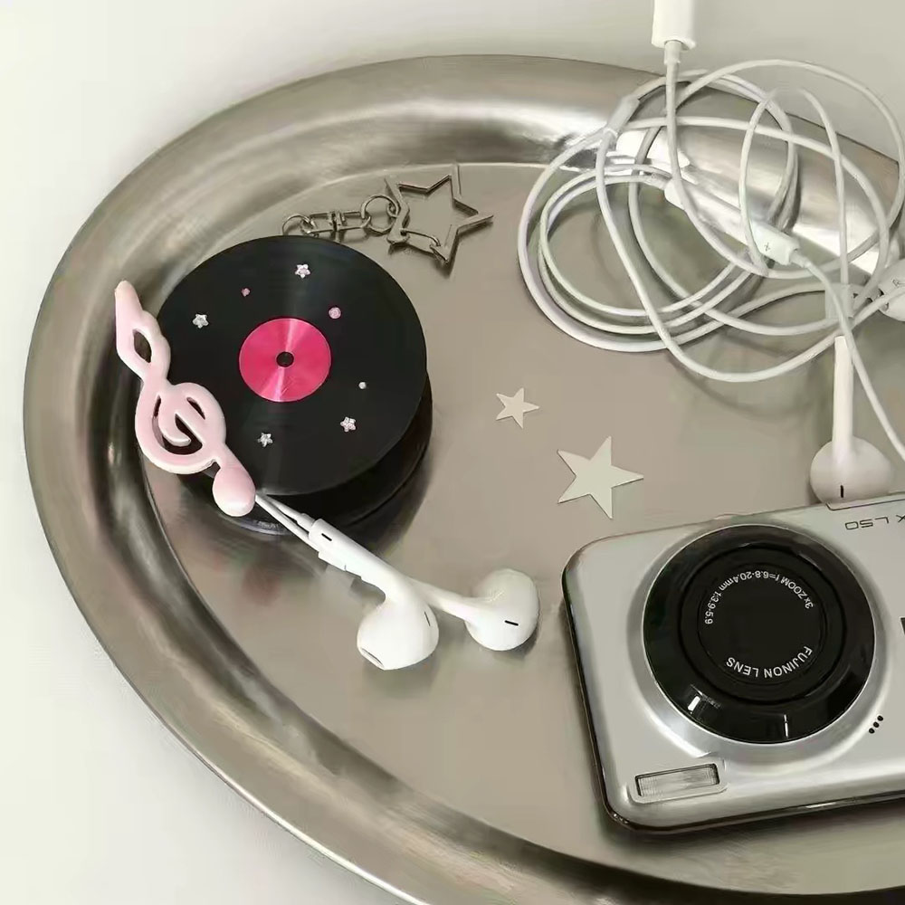 ポータブルイヤホンデータケーブルホルダー - かわいいレコー - Cable Winder Keychain のレビューと価格