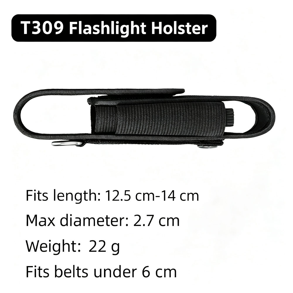 T309タクティカル懐中電灯ポーチ 厚手ナイロン製トーチホル - Edc Carry Holster のレビューと価格