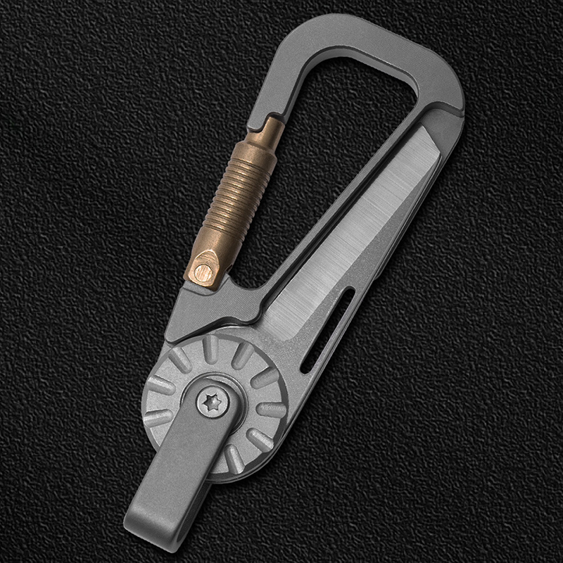 男性用チタン合金車キーホルダー - 内蔵ミニナイフ、軽量ED - Edc Car Carry のレビューと価格