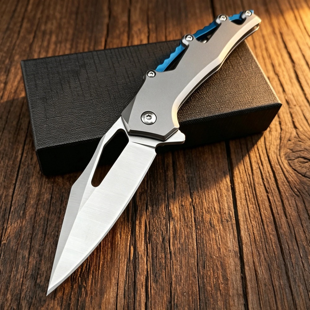 コンパクトなEDC折りたたみナイフ、D2鋼の刃、T6アルミニ - Everyday Carry (Edc) Knife のレビューと価格