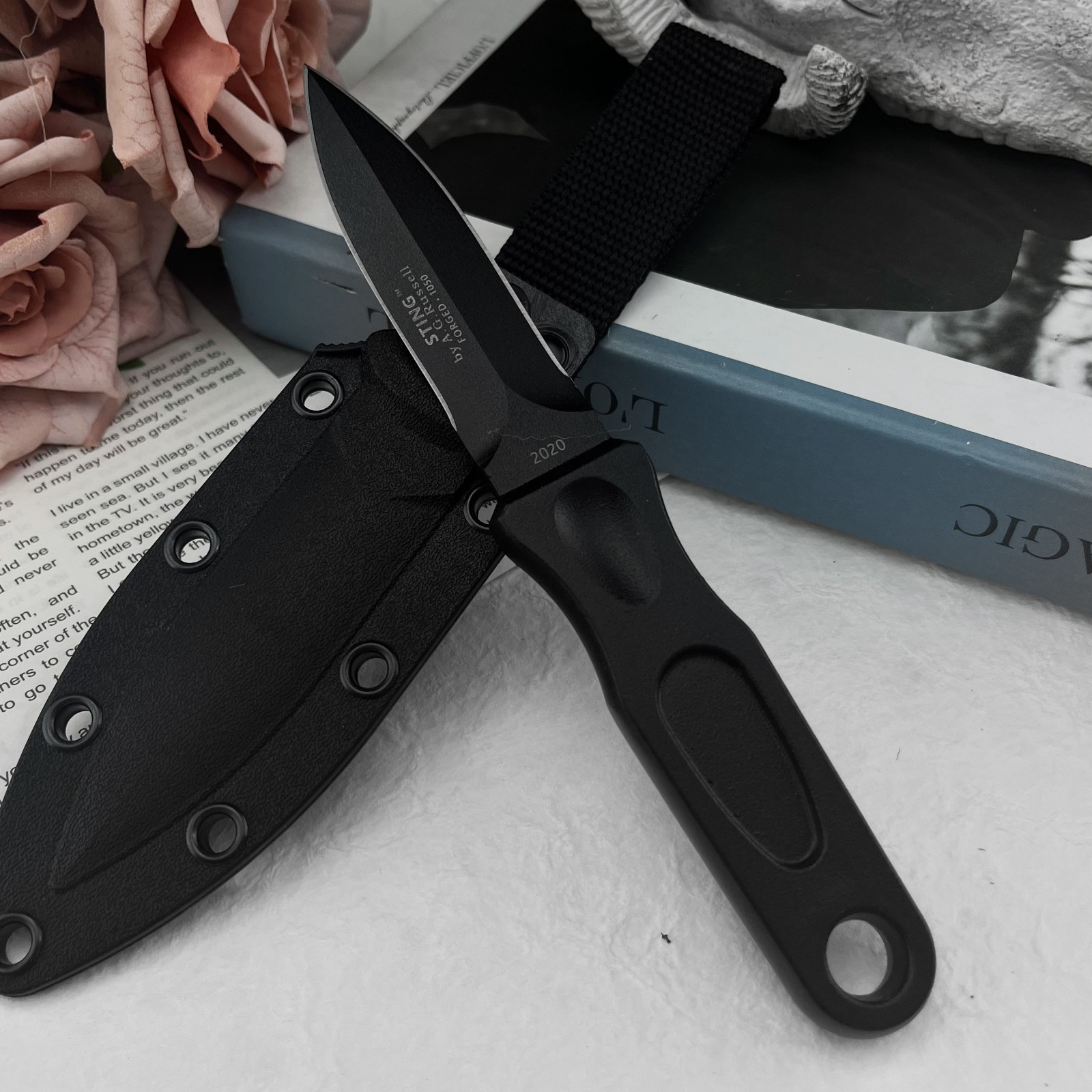 多機能固定刃ナイフ 8Cr13MoV鋼 アウトドアキャンプ用 - Edc Carry Fixed Blade のレビューと価格