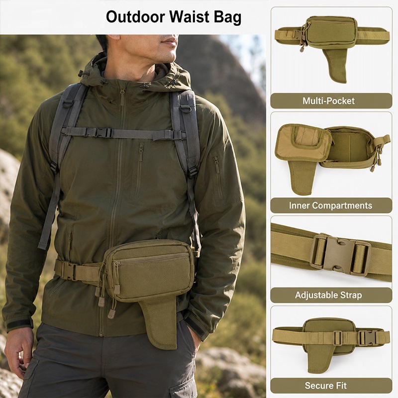 多機能ウエストバッグナイロン隠しキャリーホルスターEDCベル - Edc Carry Holster のレビューと価格