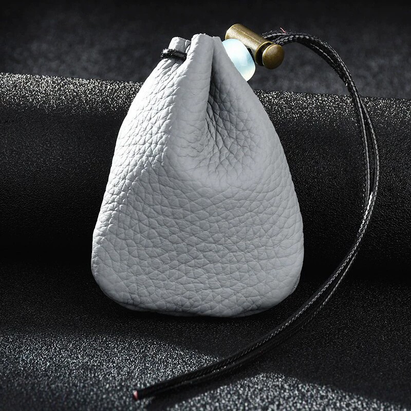 プレミアム本革製巾着ポーチ、ミニEDCコインパース、携帯用小 - Leather Edc. Carry Pouch のレビューと価格